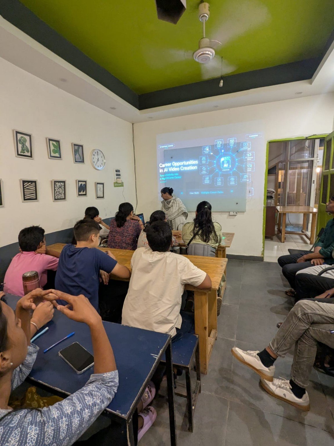Students attending a classroom session at AICCI